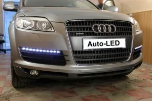 Установка штатных дневных ходовых огней на Audi Q7