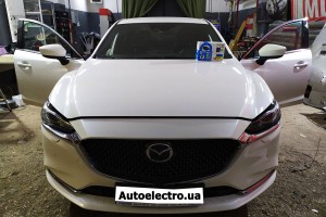 Mazda 6 - установка автосигнализации и замка капота