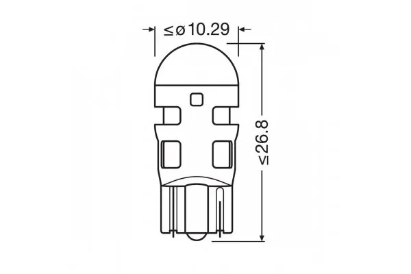 Світлодіодні лампи Osram 2825DWP-BLI2 W5W 1W 6000K LEDriving