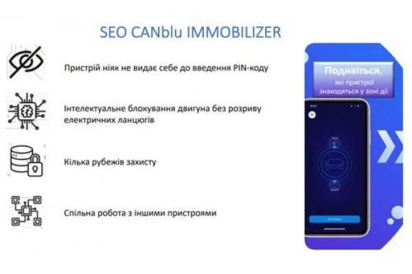 Іммобілайзер SEO CANblu 2 мітки