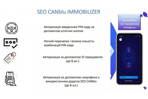 Іммобілайзер SEO CANblu 2 мітки