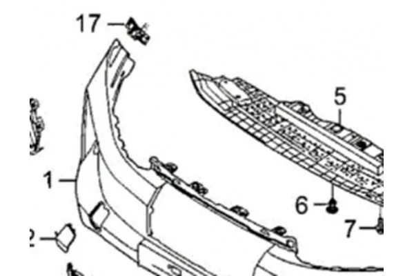 Напрямна переднього бампера на Honda M-NV 71198-3K4-H00 71193-3K4-H00