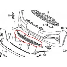 Решітка передня нижня Honda M-NV 71105-3K4-H00