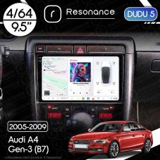 Штатна магнітола для Audi A4 2005-2009 DUDU 5 4/64 9.5" 360
