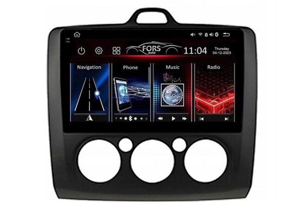 Штатна магнітола для Ford Focus 2005-2011 (cond) black FORS.auto FS 4 PRO