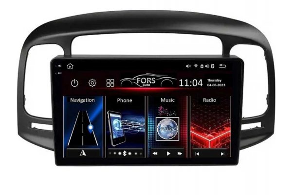Штатна магнітола для Hyundai Accent 09-12 (black) FORS.auto FS 2 PRO