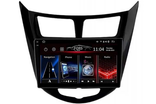 Штатна магнітола для Hyundai Accent, i25 10-14 (black) FORS.auto FS 2 PRO