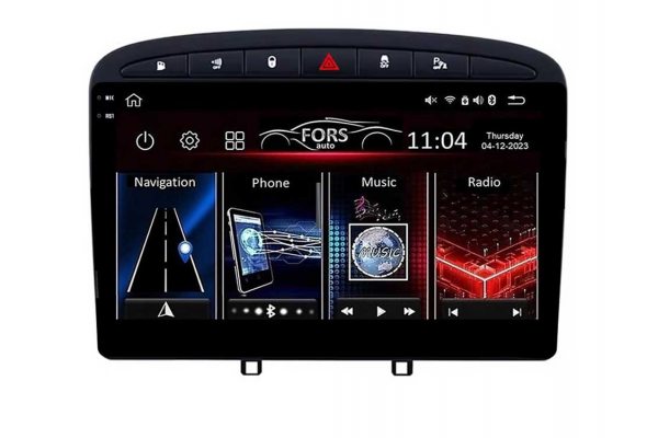 Штатная магнитола для Peugeot 308, 408 2007-2013 (black) FORS.auto FS 4 PRO