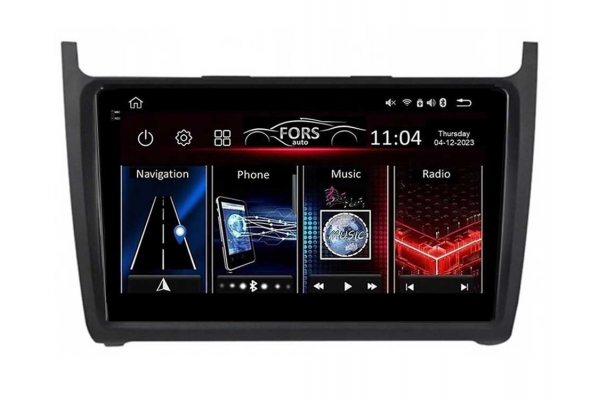 Штатна магнітола для Volkswagen Polo 2008-2020 (black) FORS.auto FS 4 PRO
