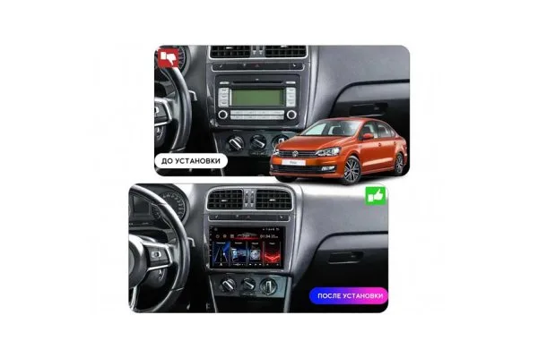 Штатна магнітола для Volkswagen Polo 08-20 (silver) FORS.auto FS 2 PRO