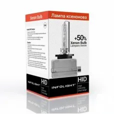 Ксеноновая лампа D1S Infolight 5000К 35 Вт +50%