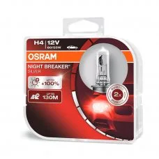 Галогенная лампа H4 Osram 64193NBS-HCB Night Breaker Silver +100%