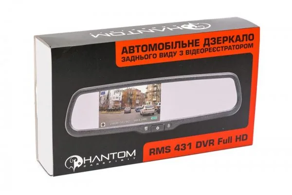 Зеркало видеорегистратор Phantom RMS-431 DVR Full HD