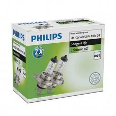 Галогенная лампа H4 Philips 12342ELC2 LongLife EcoVision +10%