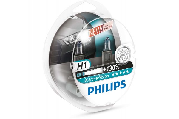 Галогенная лампа H1 Philips 12258XV+S2 X-tremeVision +130%