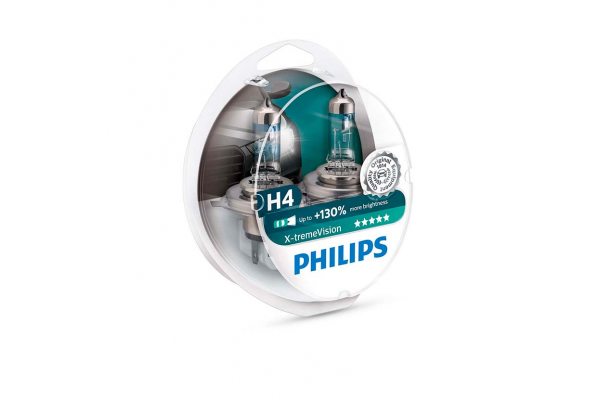 Галогенна лампа Philips H4 12342XV+S2 X-treme Vision +130%