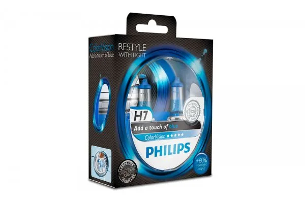Галогенная лампа H7 Philips 12972CVPBS2 ColorVision голубой