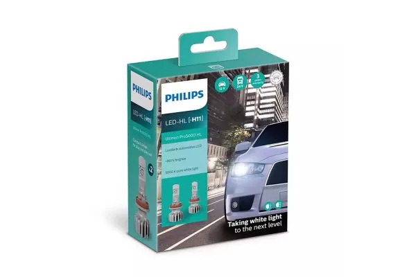 Cветодиодные лампы H11 Philips 11362U50CWX2 Ultinon Pro5000 HL +160%