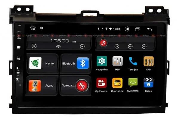 Штатная магнитола для Toyota Land Cruiser Prado 120 2002-2009 RedPower 61182