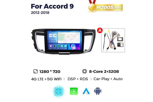 Штатна магнітола для Honda Аccord 12-17 Resonance M200 HD