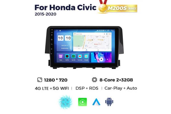 Штатна магнітола для Honda Civic 15-20 Resonance M200 HD