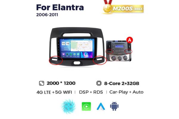 Штатная магнитола для Hyundai Elantra 06-11 Resonance M200 2K