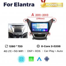 Штатна магнітола для Hyundai Elantra 11-13 Resonance M200 HD (A)