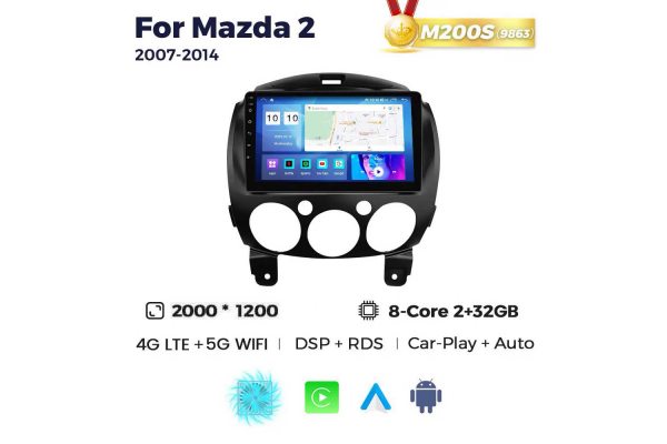 Штатна магнітола для Mazda 2 07-14 Resonance M200 2K