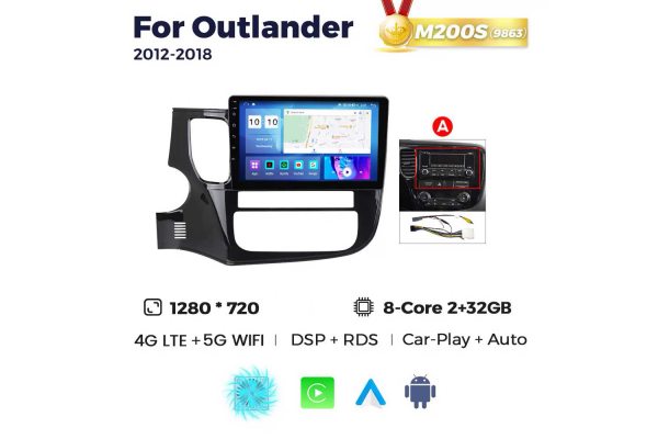 Штатна магнітола для Mitsubishi Outlander 12-18 Resonance M200 HD