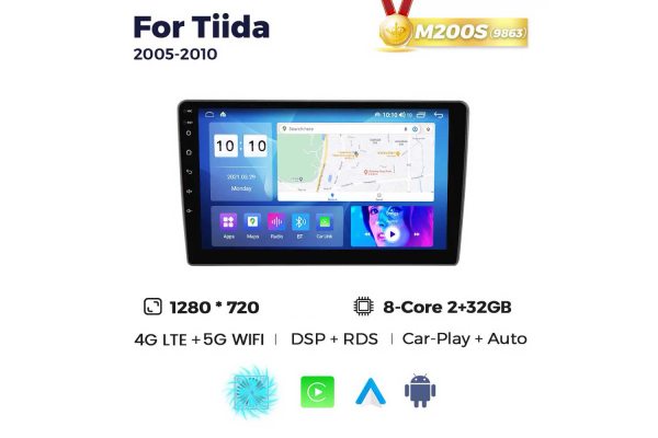 Штатна магнітола для Nissan Tiida 04-11 Resonance M200 HD