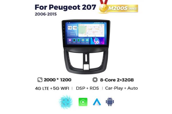 Штатная магнитола для Peugeot 207 06-15 Resonance M200 2K