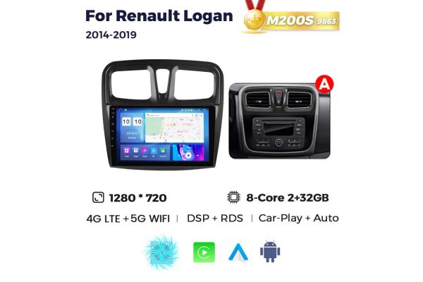 Штатная магнитола для Renault Logan 12-19 Resonance M200 HD