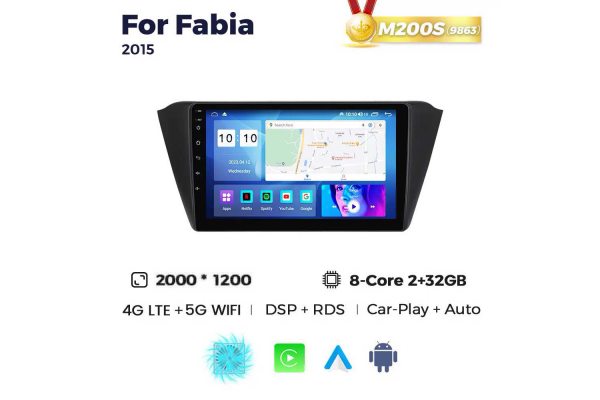 Штатна магнітола для Skoda Fabia 15-19 Resonance M200 2K
