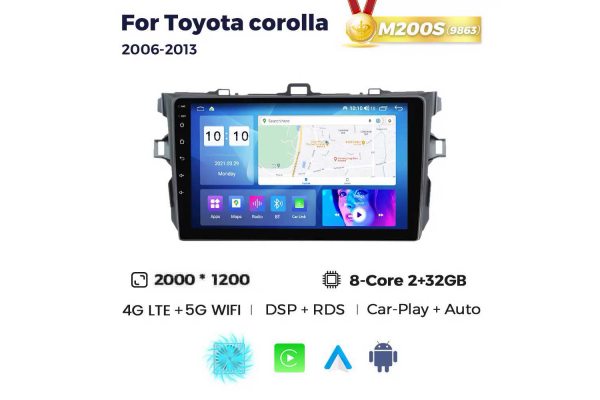 Штатная магнитола для Toyota Corolla 06-13 Resonance M200 2K