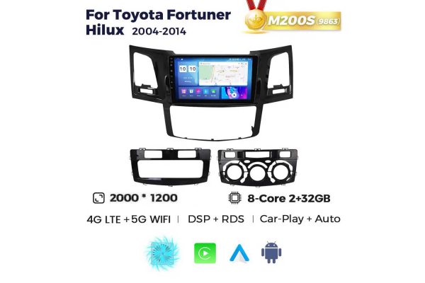 Штатна магнітола для Toyota Fortuner, Hilux 04-14 Resonance M200 2K