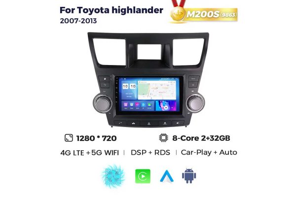 Штатна магнітола для Toyota Highlander 07-13 Resonance M200 HD