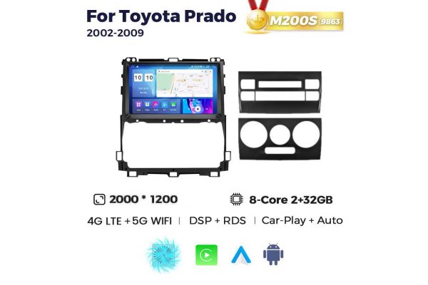 Штатная магнитола для Toyota Land Cruiser Prado (J120) Resonance M200 2K