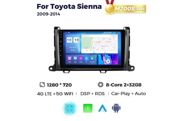 Штатна магнітола для Toyota Sienna 09-14 Resonance M200 HD