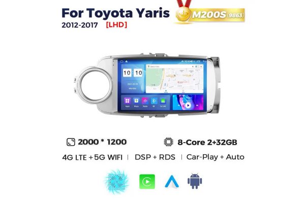 Штатная магнитола для Toyota Yaris 12-17 Resonance M200 2K
