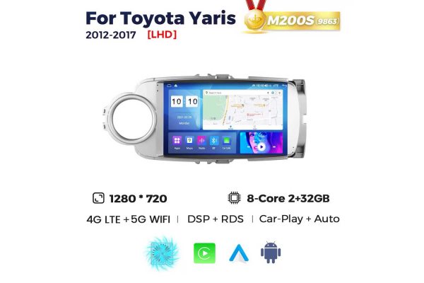 Штатна магнітола для Toyota Yaris 12-17 Resonance M200 HD
