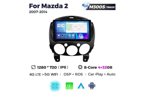 Штатная магнитола для Mazda 2 07-14 Resonance M300 HD