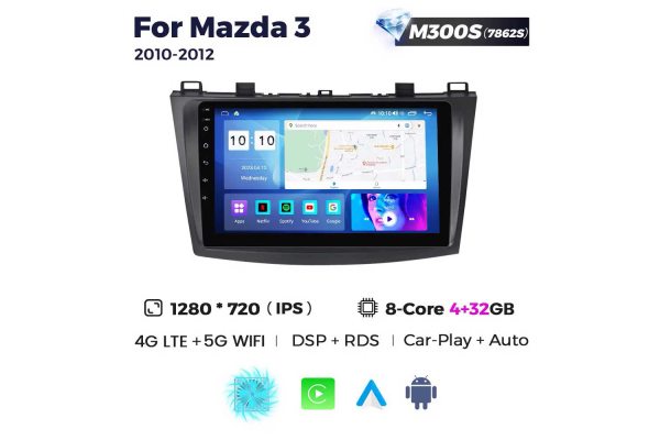 Штатна магнітола для Mazda 3 10-12 Resonance M300 2K