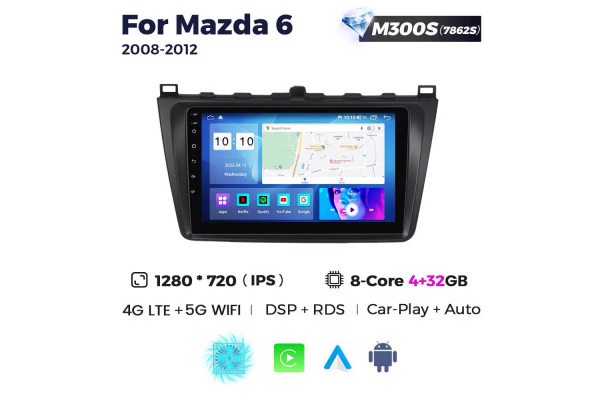 Штатна магнітола для Mazda 6 08-12 Resonance M300 2K