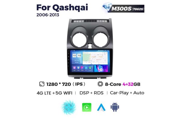 Штатная магнитола для Nissan Qashqai 06-13 Resonance M300 2K
