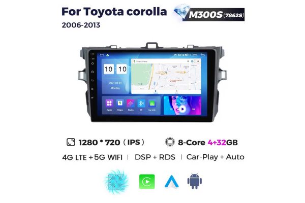 Штатная магнитола для Toyota Corolla 06-13 Resonance M300 2K