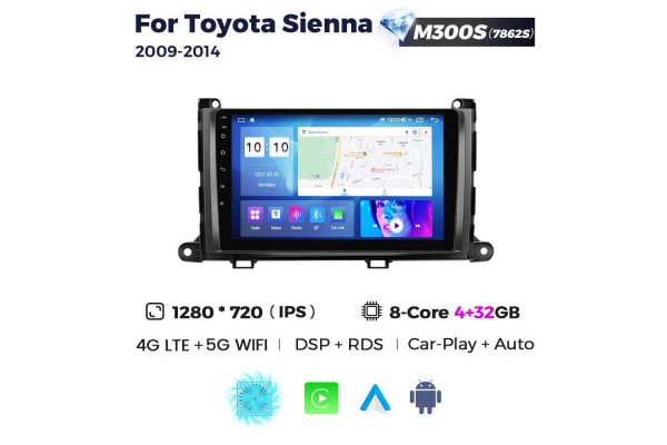 Штатна магнітола для Toyota Sienna 09-14 Resonance M300 HD