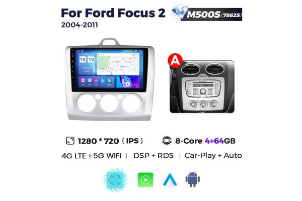 Штатна магнітола для Ford Focus 04-11 Resonance M500 2K
