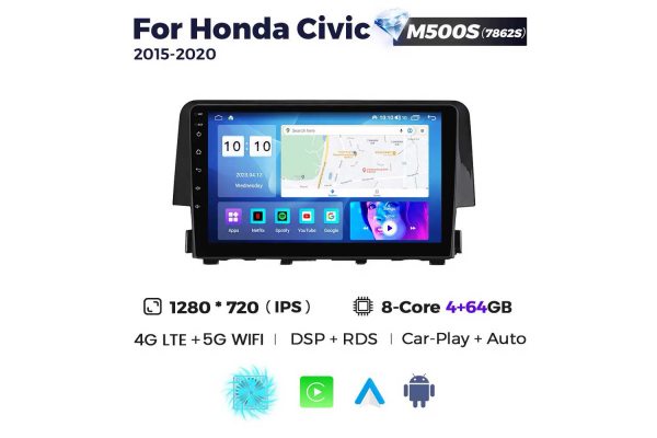 Штатна магнітола для Honda Civic 15-20 Resonance M500 HD