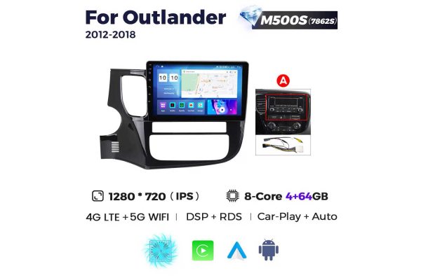 Штатна магнітола для Mitsubishi Outlander 12-18 Resonance M500 HD