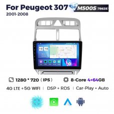 Штатная магнитола для Peugeot 307 02-13 Resonance M500 HD